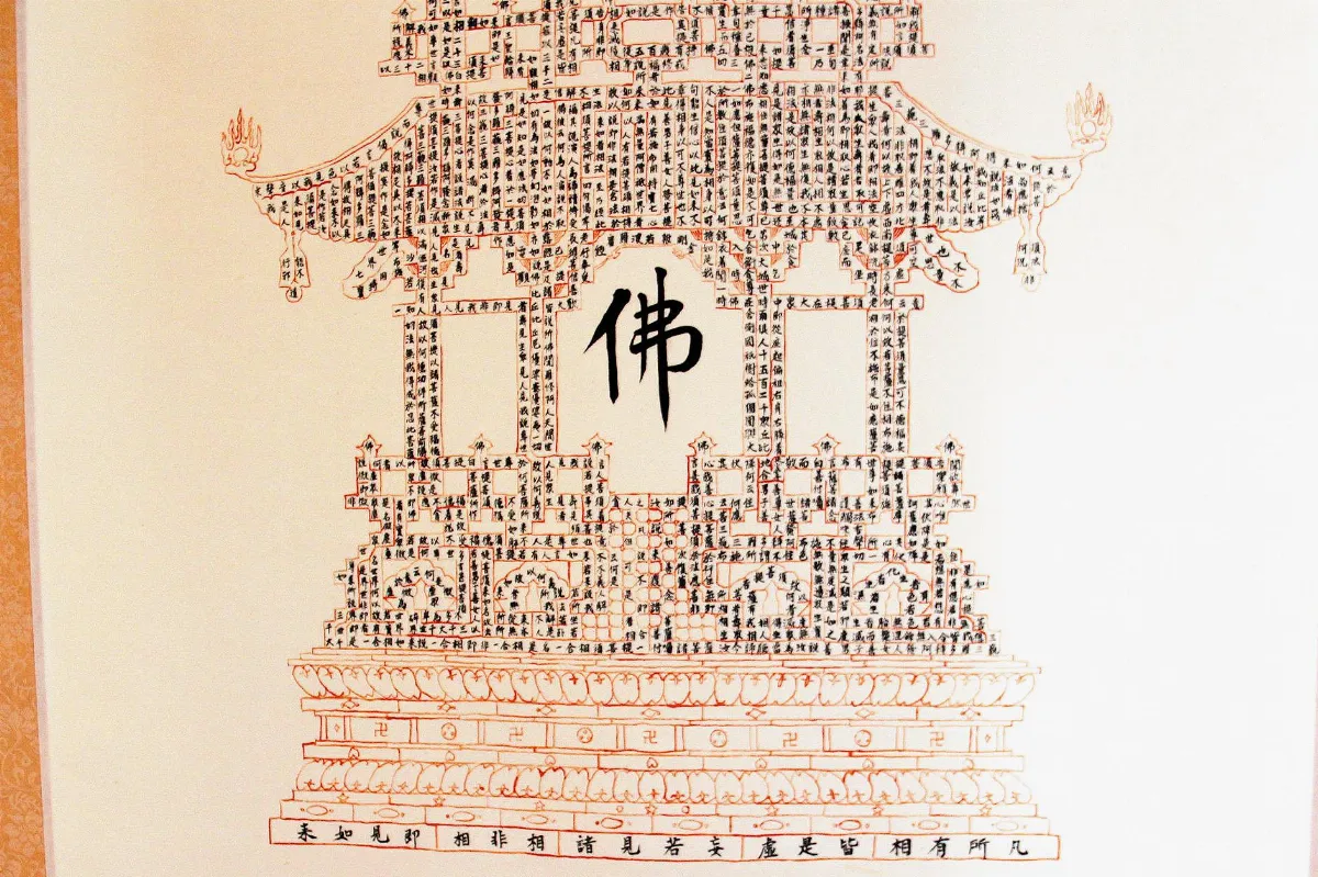 抄經化為藝術 金剛經變寶塔