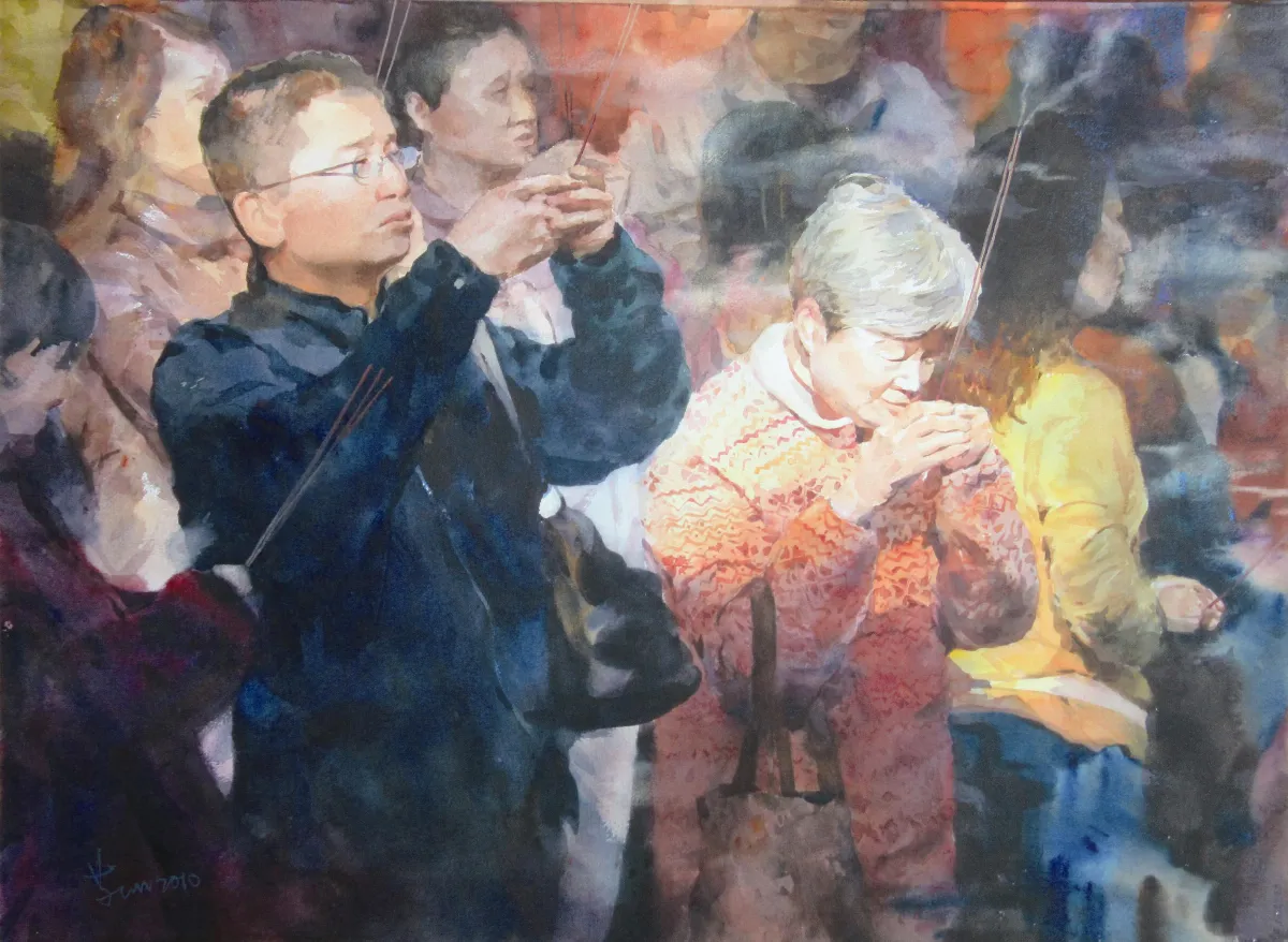 【緣聚彩陽─彩陽畫會聯展】祈