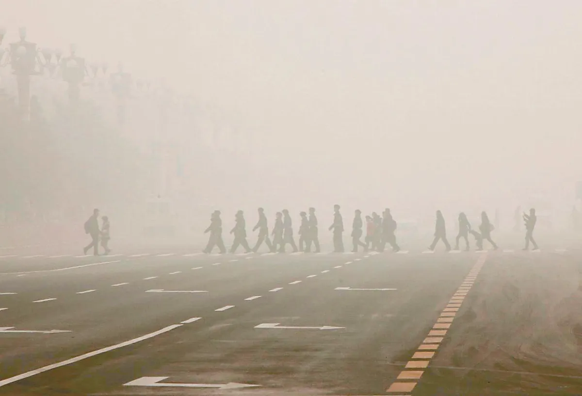 華北霧霾嚴重  面積大如32個北京