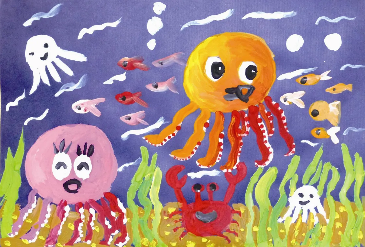 快樂塗鴉簿 深海大章魚