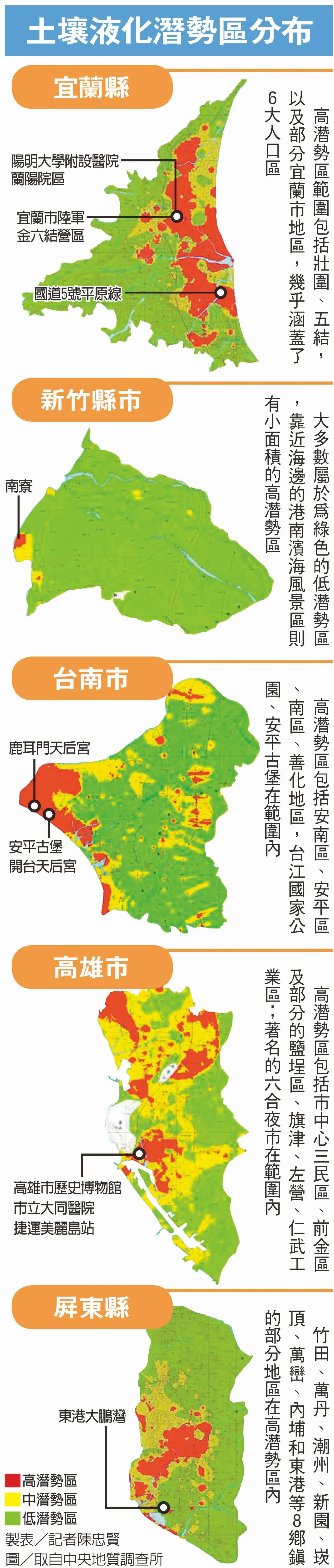 土壤液化 高潛勢區 驚見松機、捷運站