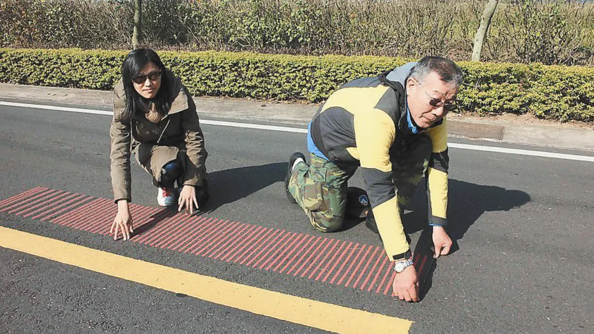 全台首創 馬路會唱歌 金門學生做的