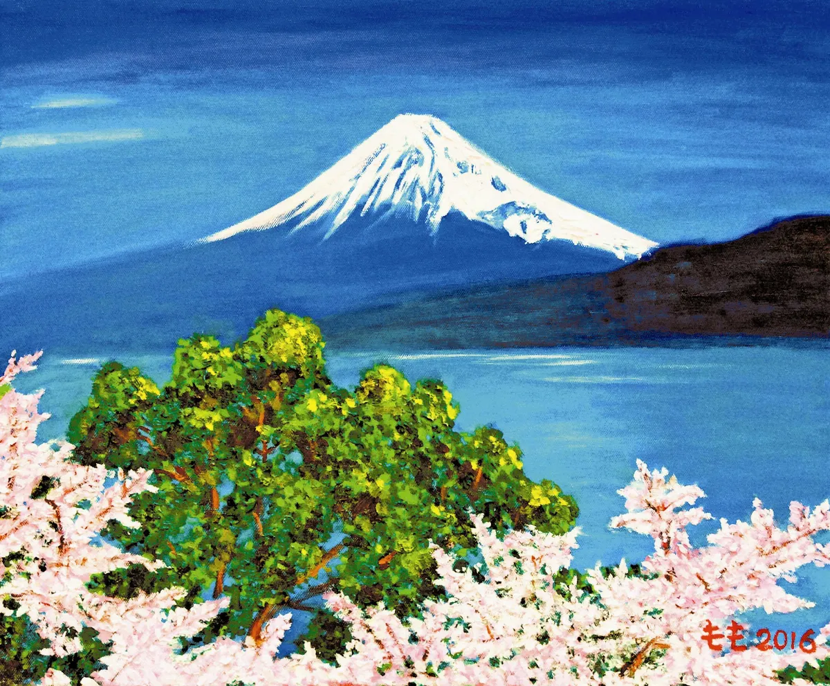 浮世畫框 富士山春櫻