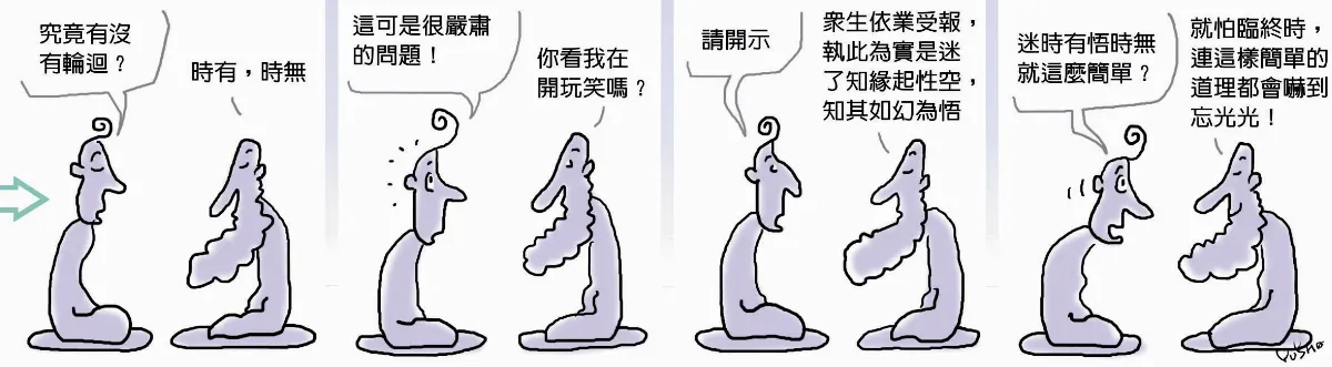 參禪參纏 六道輪迴，時有時無