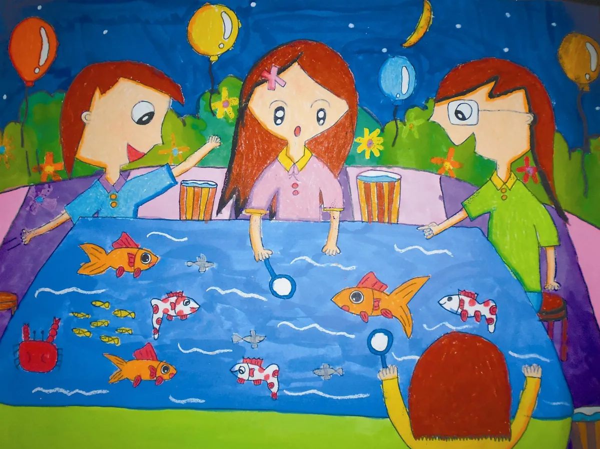 快樂塗鴉簿 撈金魚