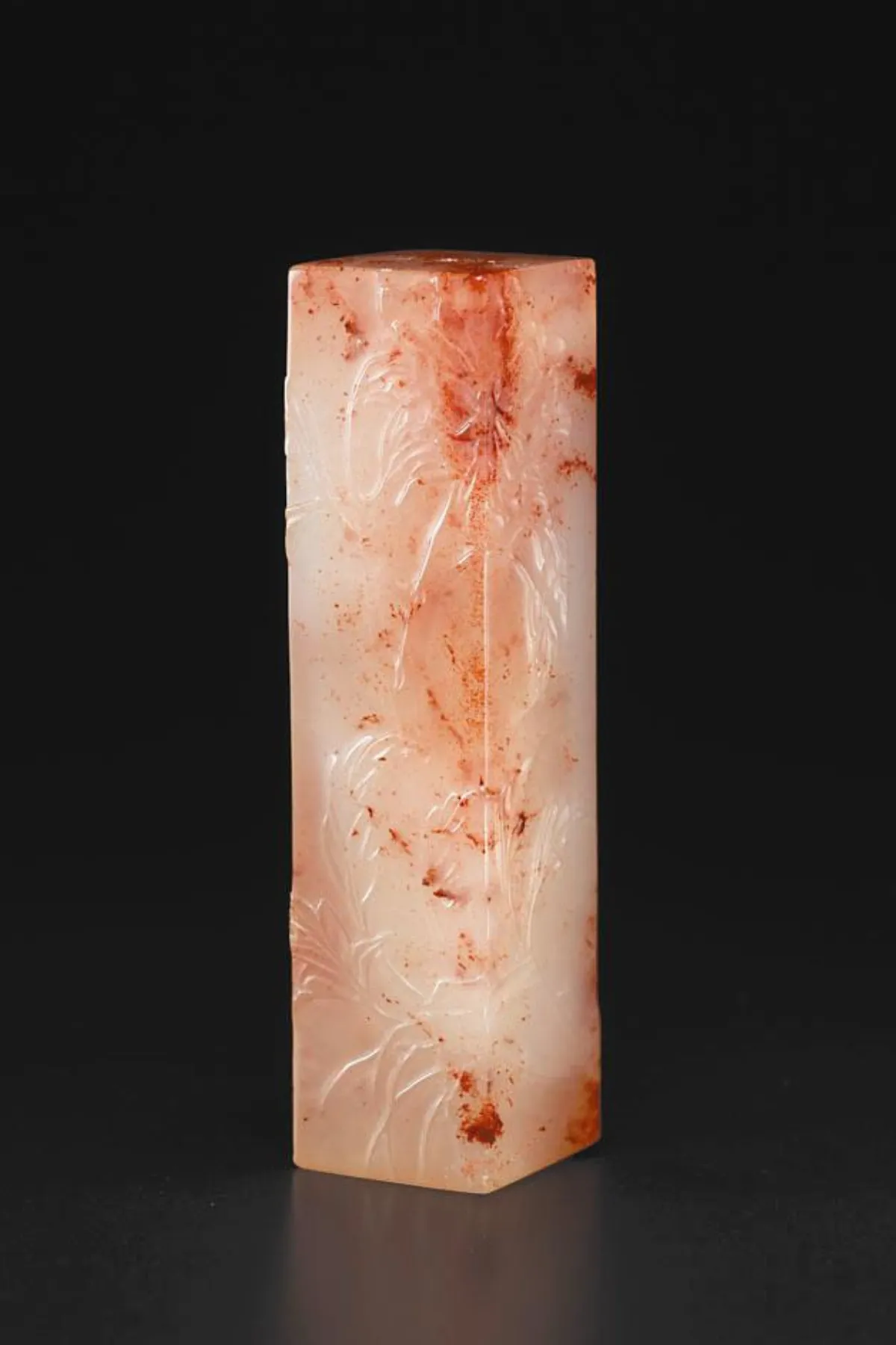 【清卿薄意】 牡丹薄意隨形章