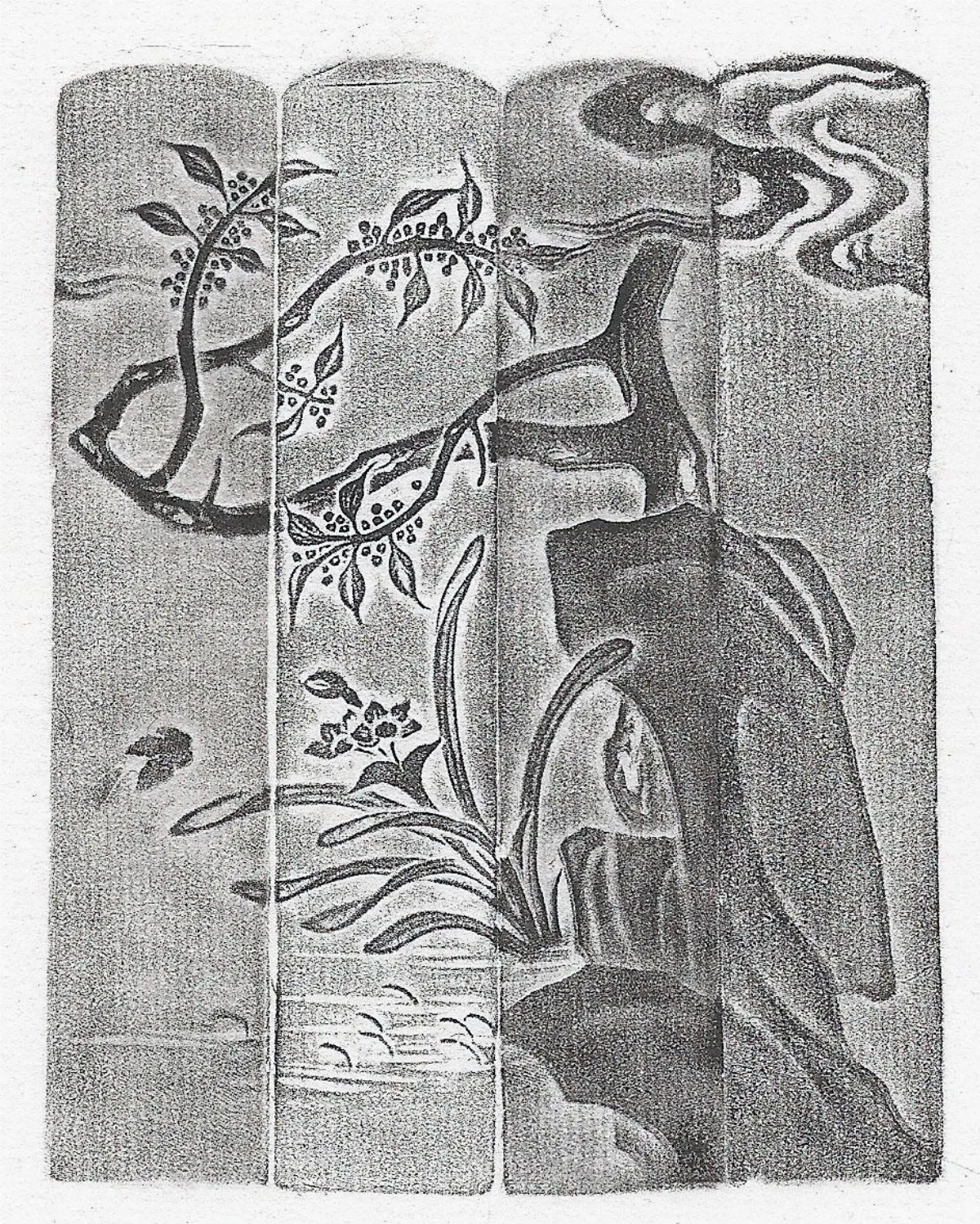 【清卿薄意】 杏花水仙 薄意方章