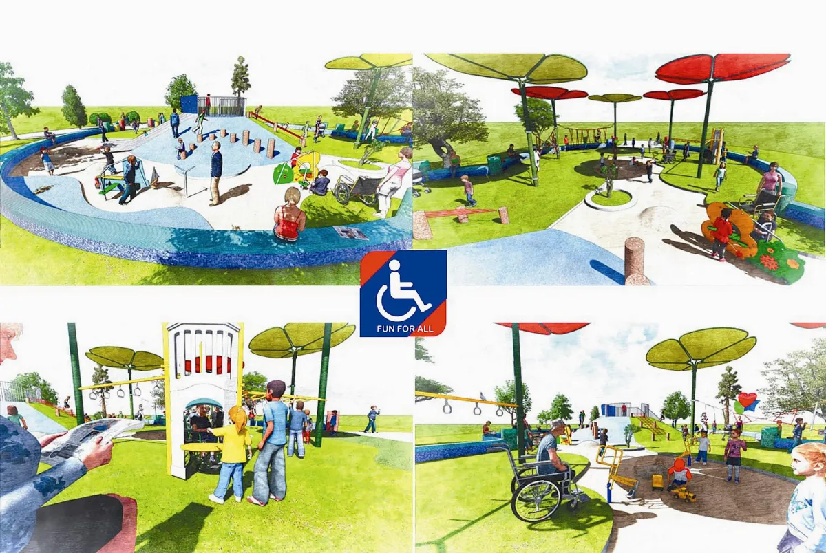 北市首座 共融性遊具 12月榮星花園玩得到