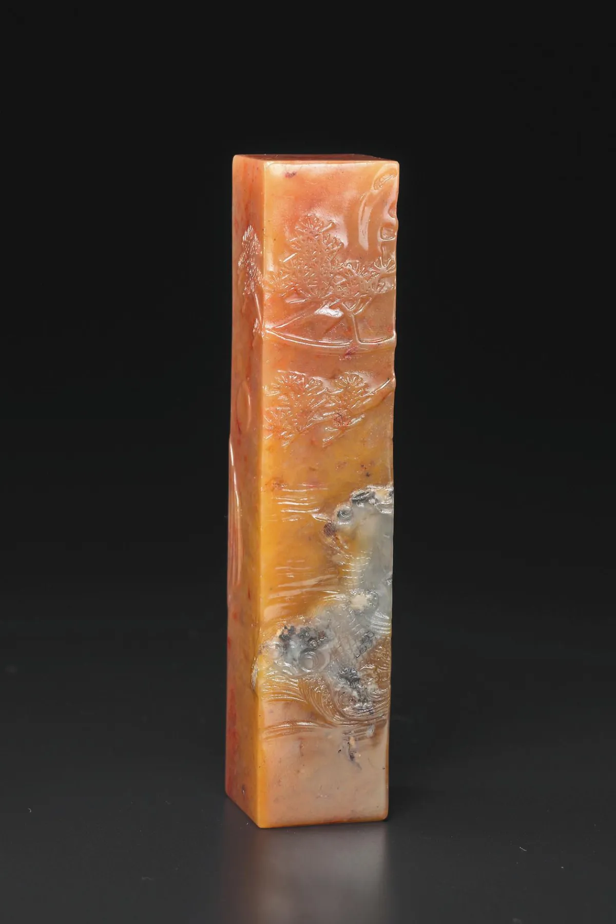 【清卿薄意】魚蝦花卉薄意對章