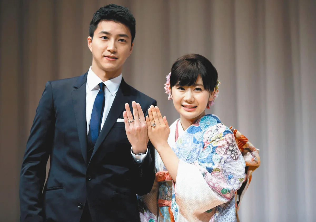 台日桌壇聯姻  江宏傑、褔原愛甜蜜秀婚戒