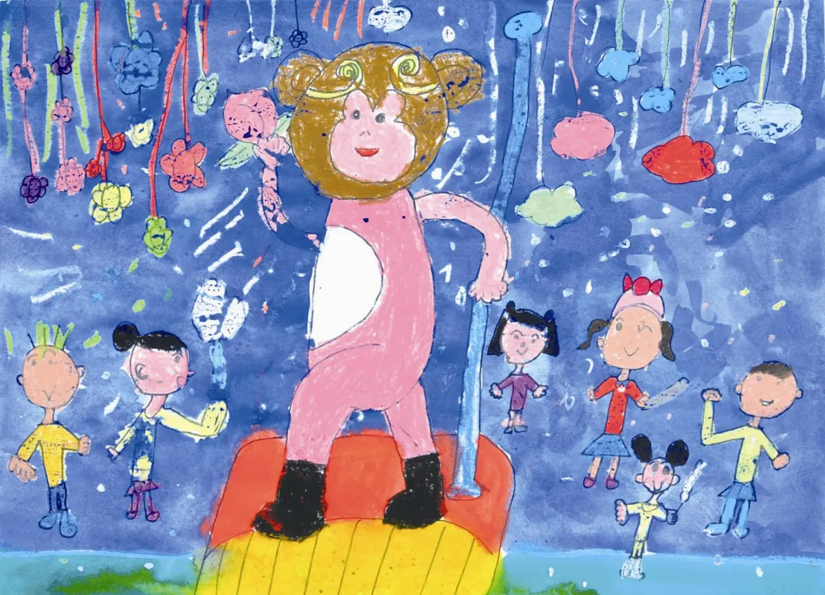 快樂塗鴉簿 金猴獻桃