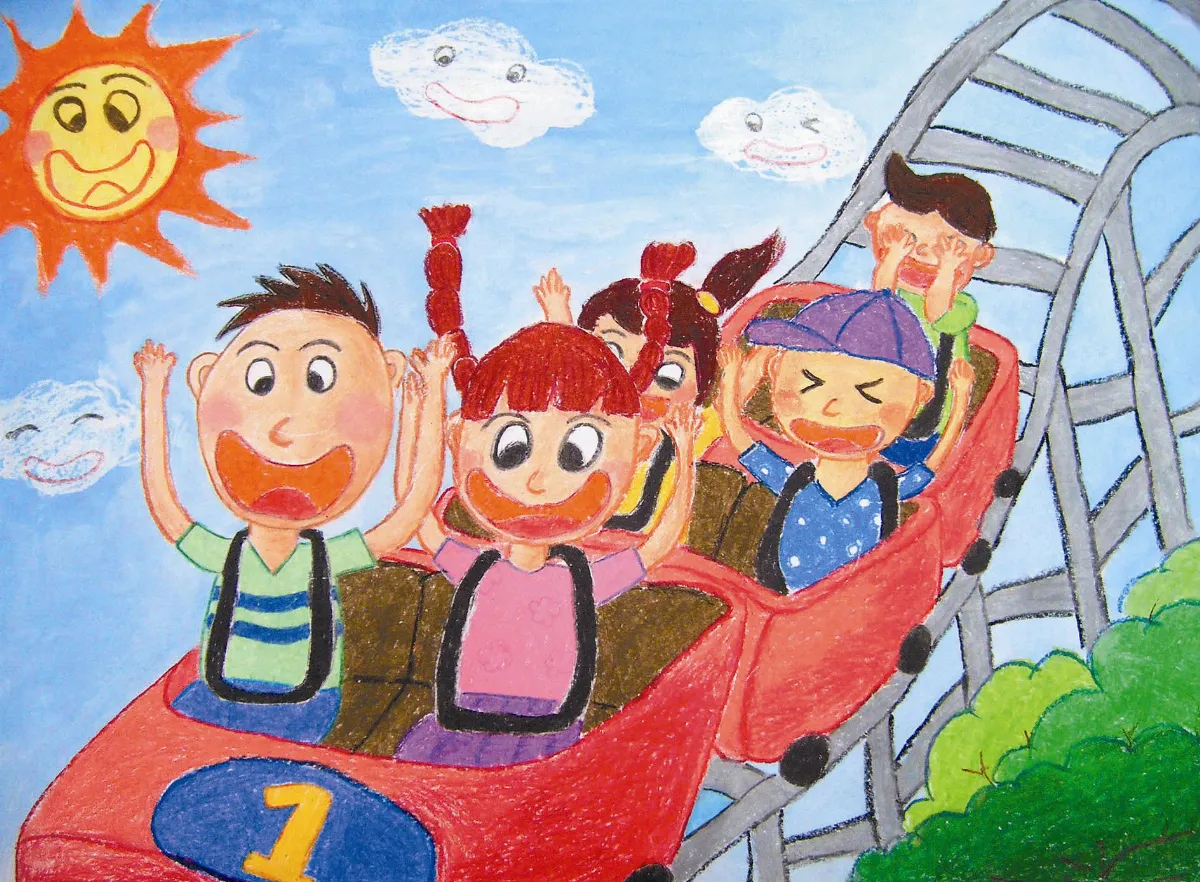 快樂塗鴉簿 刺激的雲霄飛車