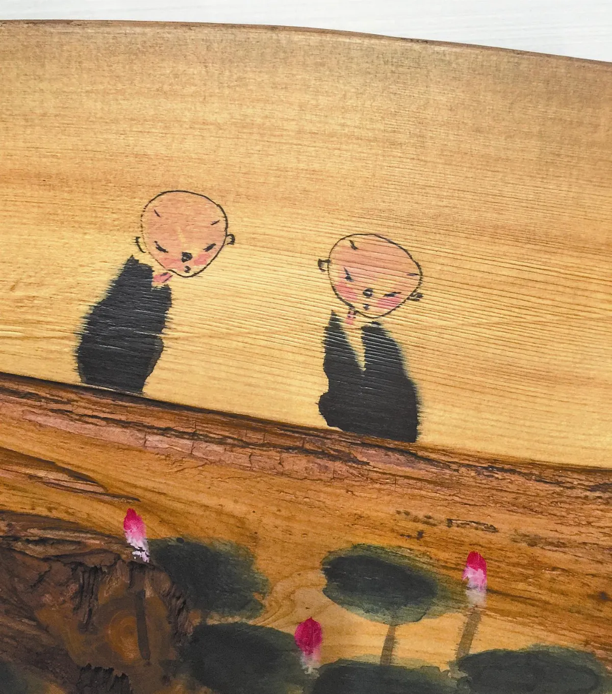 小沙彌書畫鋪  二僧觀蓮