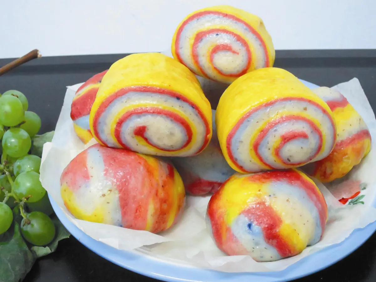 玩料理 彩色包子、饅頭