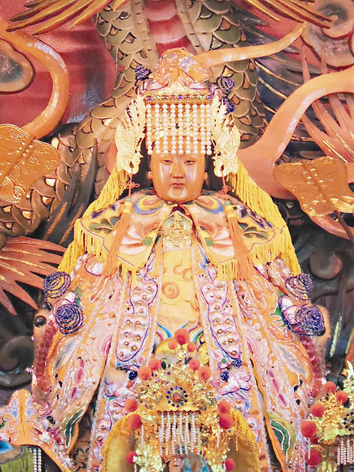 竹北天后宮 泥塑金身媽祖鎮殿