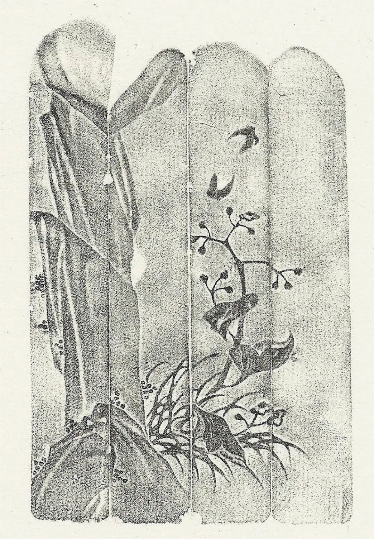 【清卿薄意】 海棠菊花薄意對章
