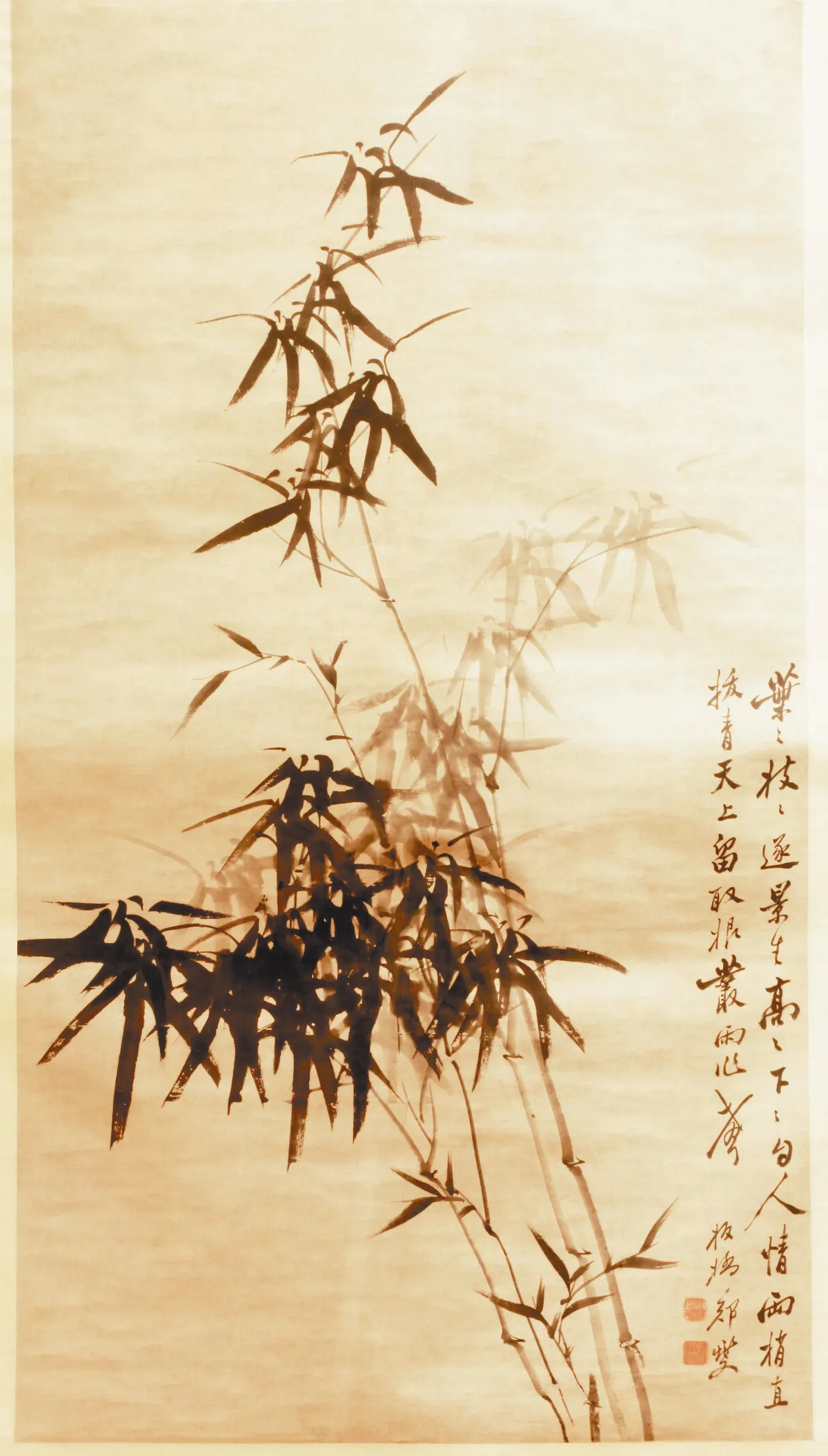 【揚州八怪──山東博物館藏揚州畫派精品展】 墨竹圖軸