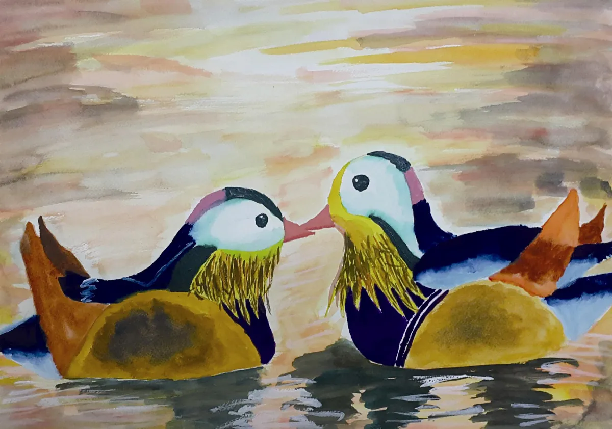 快樂塗鴉簿  鴛 鴦