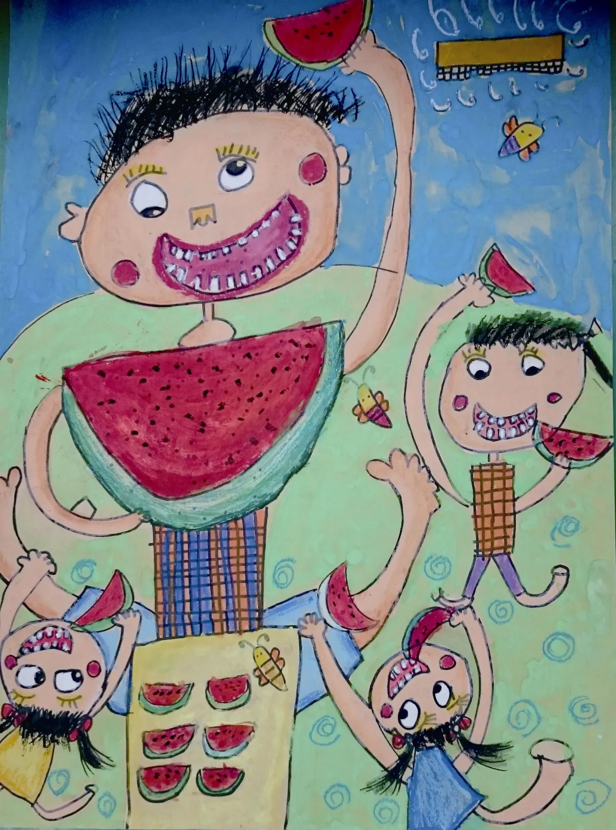 快樂塗鴉簿 我愛吃西瓜