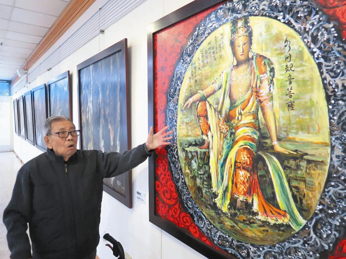 有佛法就有辦法 80歲才畫佛 陳泰元展99幅創作