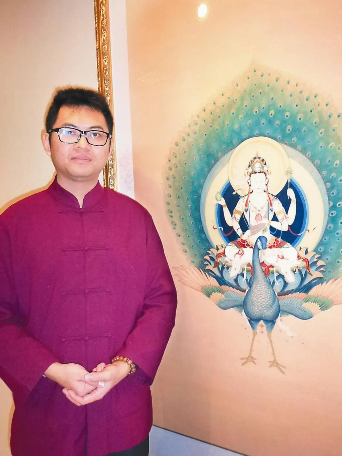 玉鼎畫佛當修行 慈悲感動觀者