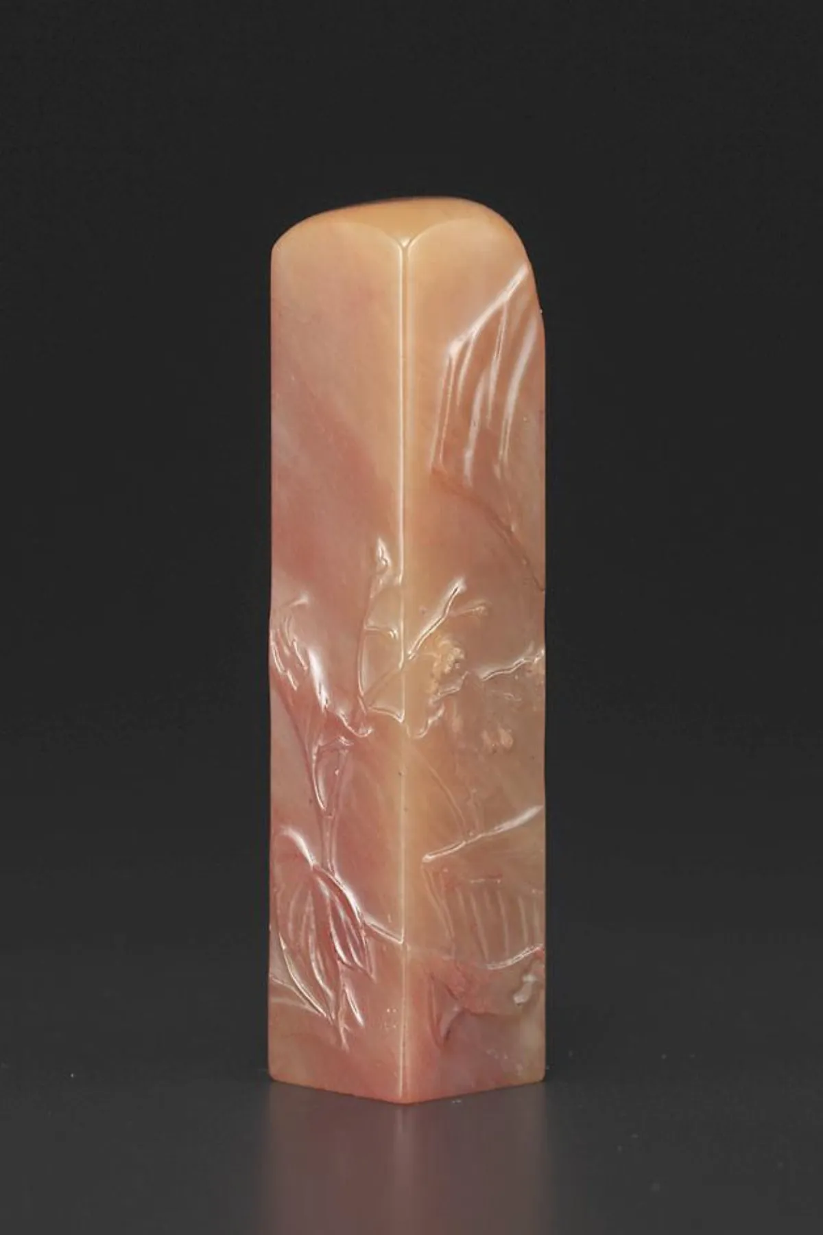 【清卿薄意】 海棠薄意方章