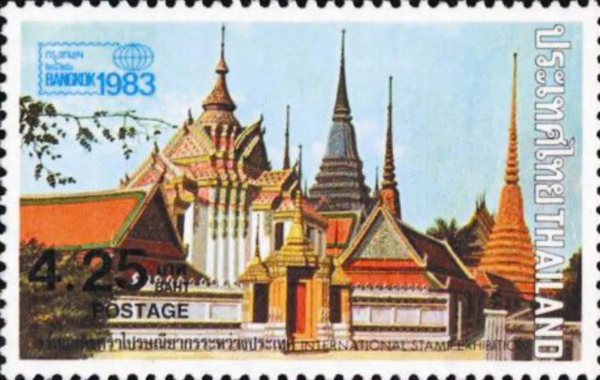 【看郵票認識世界遺蹟】  曼谷王朝的臥佛寺與雲石寺（7-4）