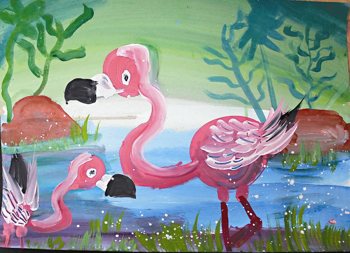 童畫天地 紅鶴彩繪技法