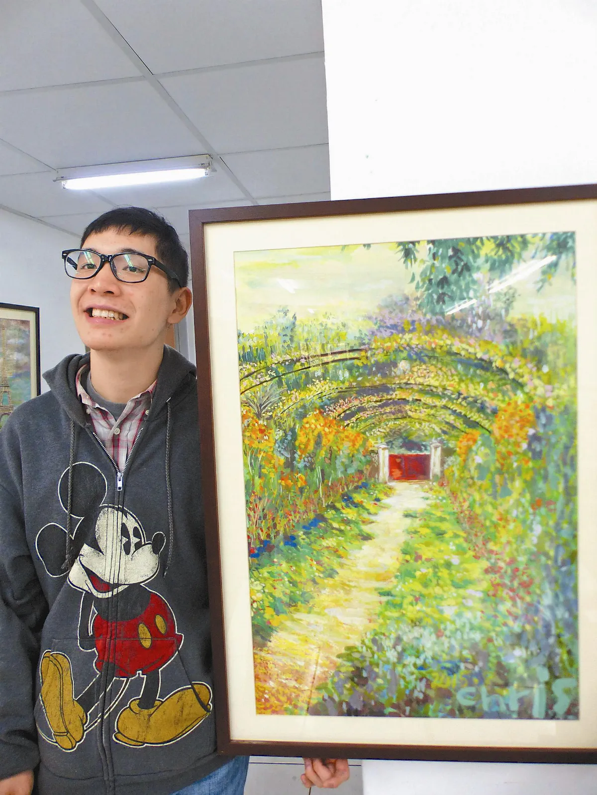全家合力 星兒畫家出國圓夢