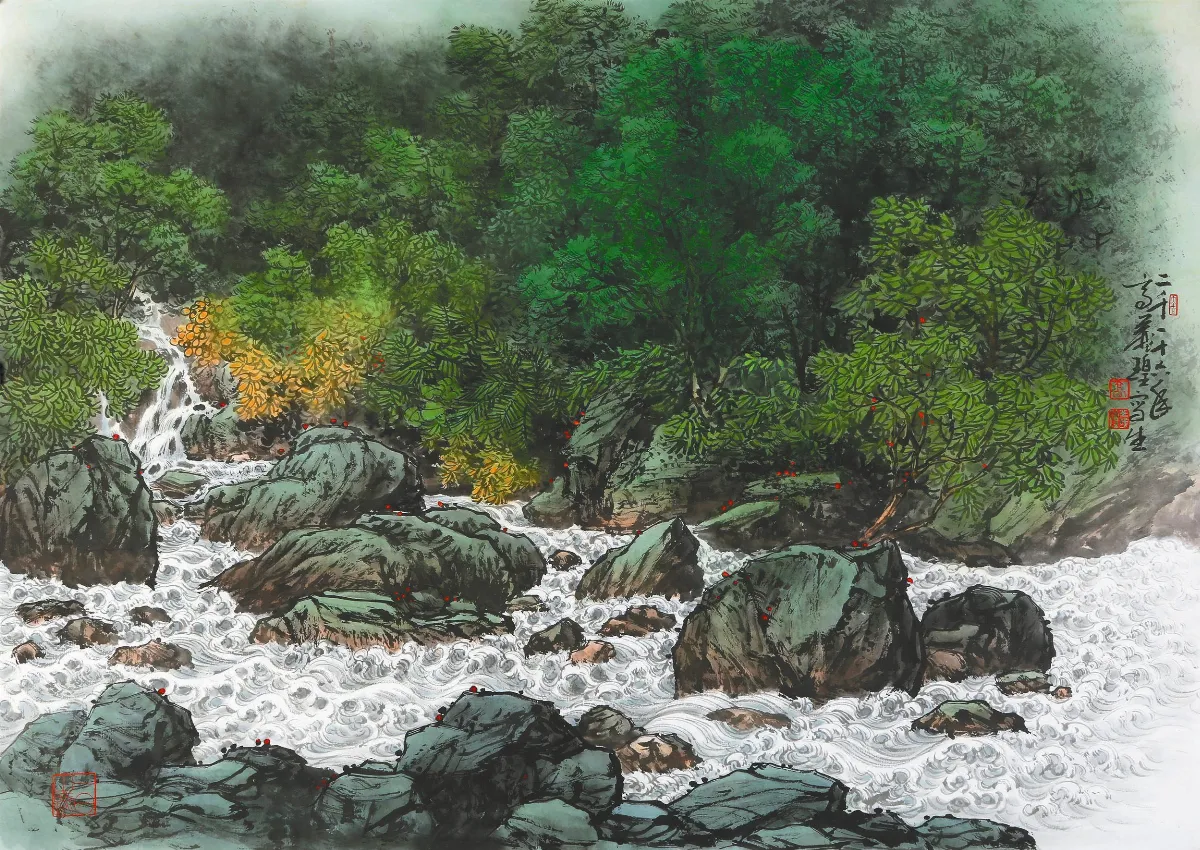 【大地行旅──高義瑝水墨畫展】坪林張家莊灣潭溪
