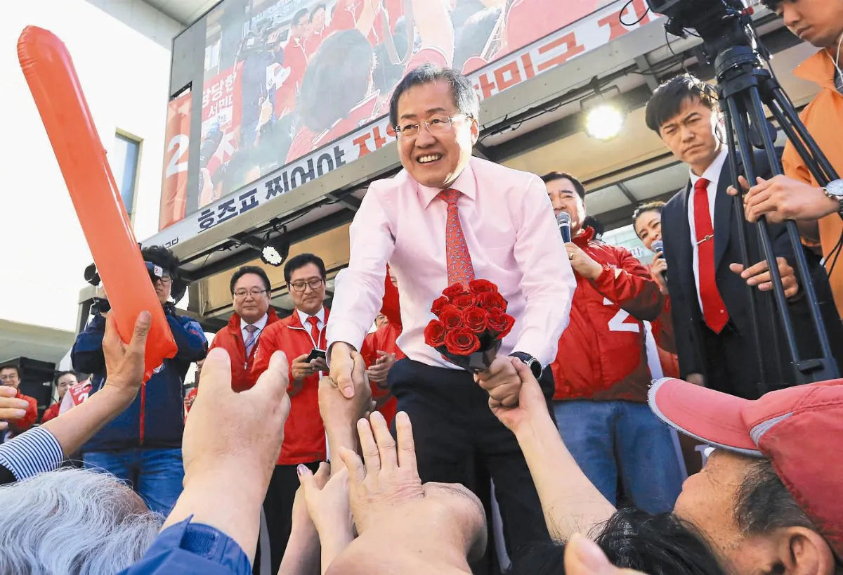 南韓執政黨候選人 洪準杓 保守派最後希望