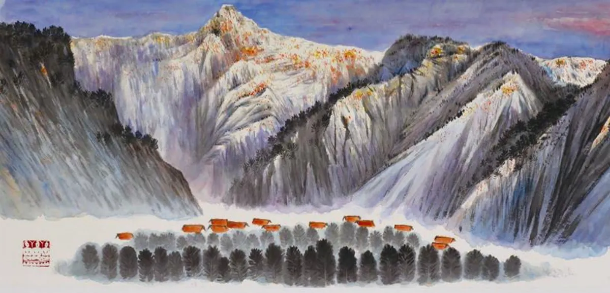 浮世畫框 玉山春雪