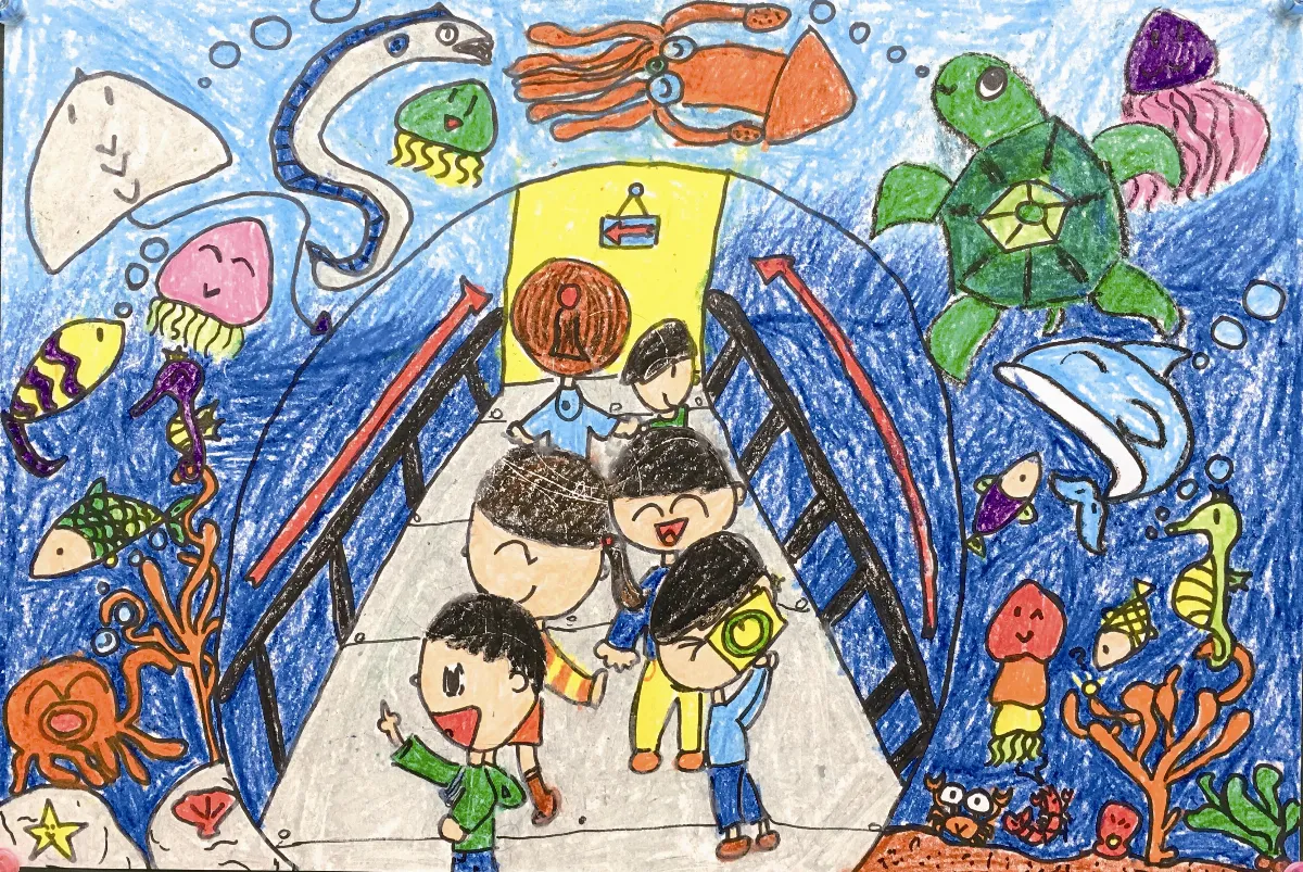 快樂塗鴉簿  參觀海生館