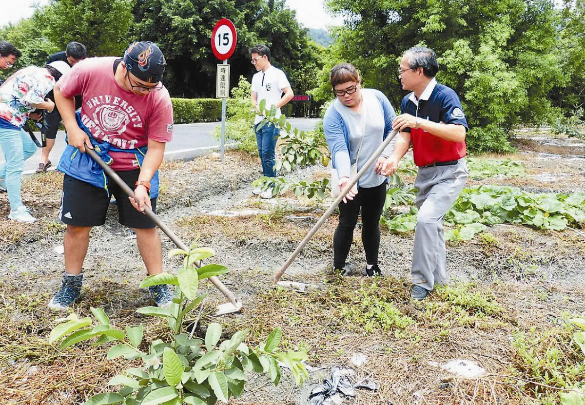 大學生拿鋤頭 體會農家活
