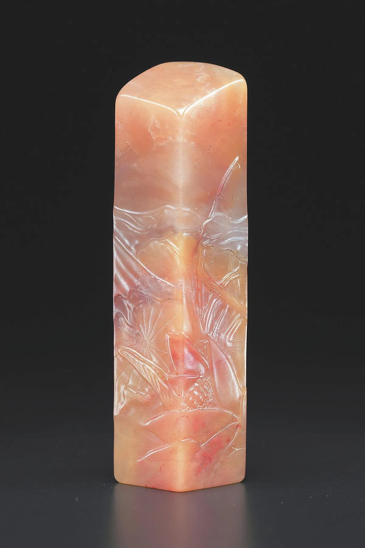 【清卿薄意】荷花薄意方章