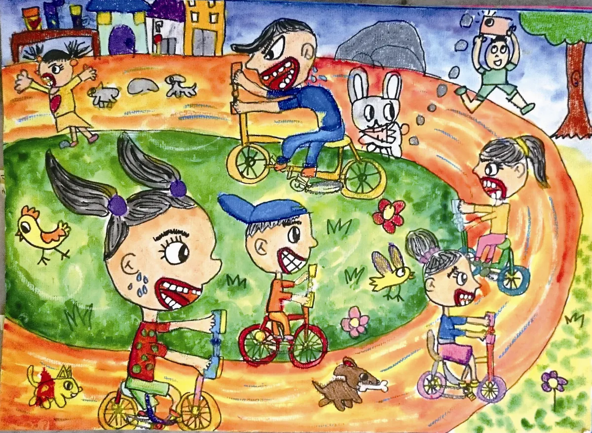 快樂塗鴉簿 我愛騎腳踏車