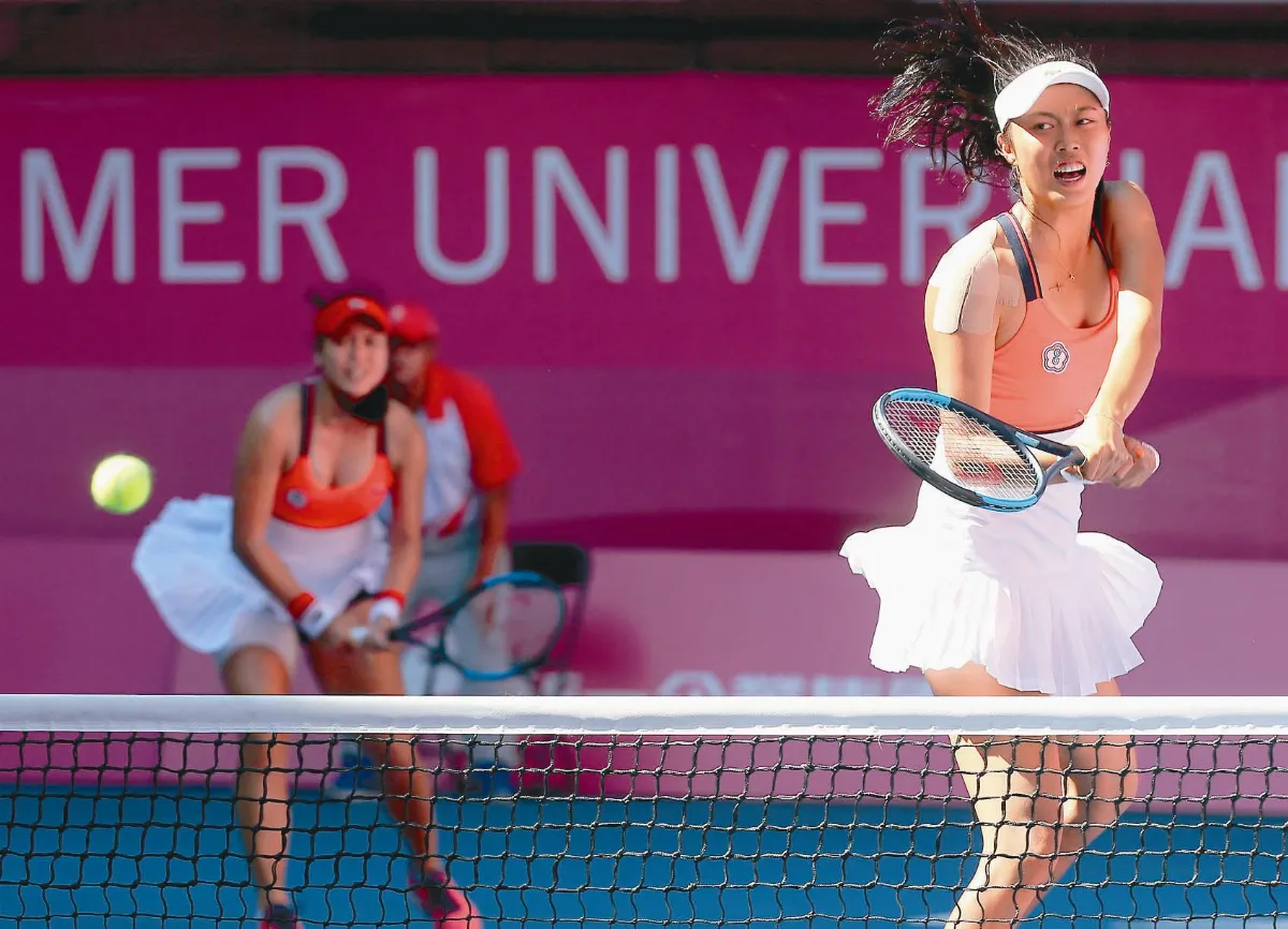 詹家姐妺發威 網球女雙奪金