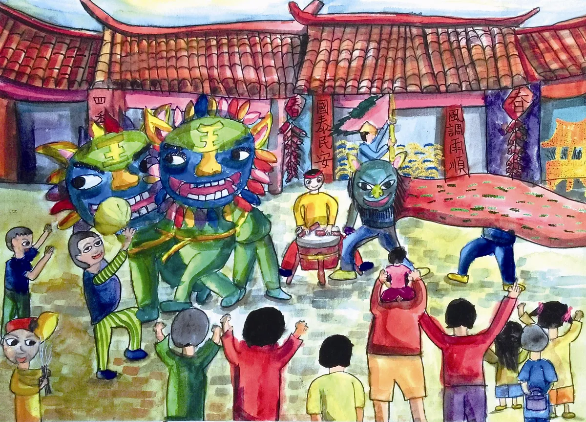 快樂塗鴉簿  舞龍舞獅