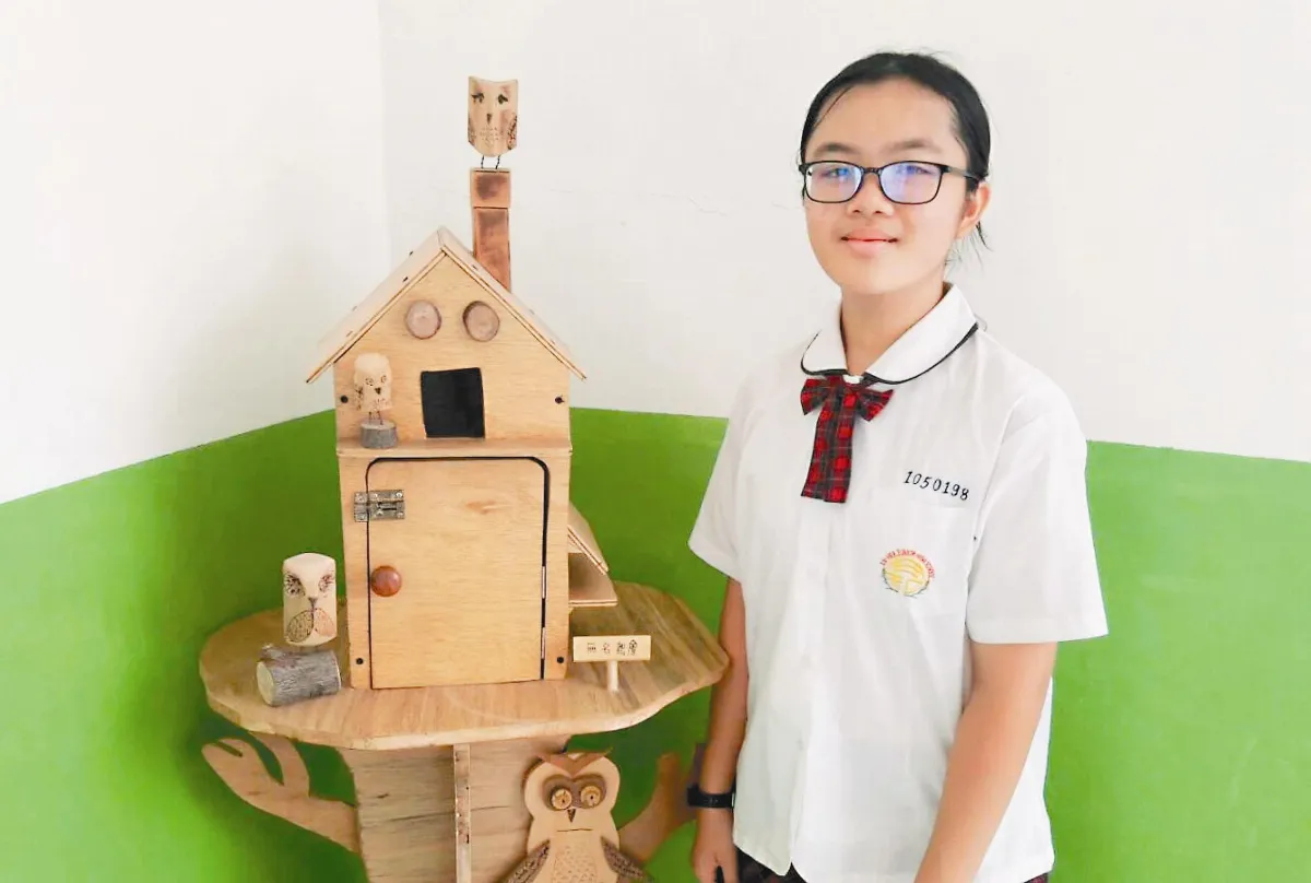 學生手作鳥屋 打開後飄書香