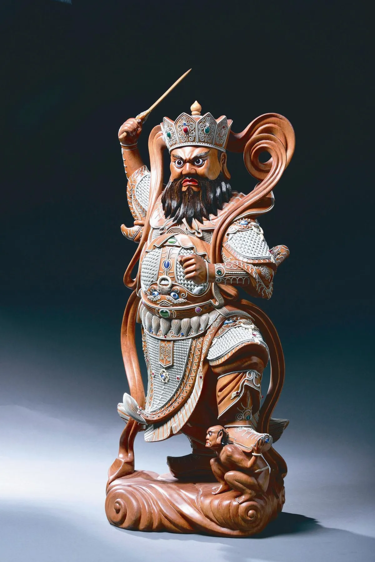 柯錦中漆線粧佛 勾勒莊嚴神態