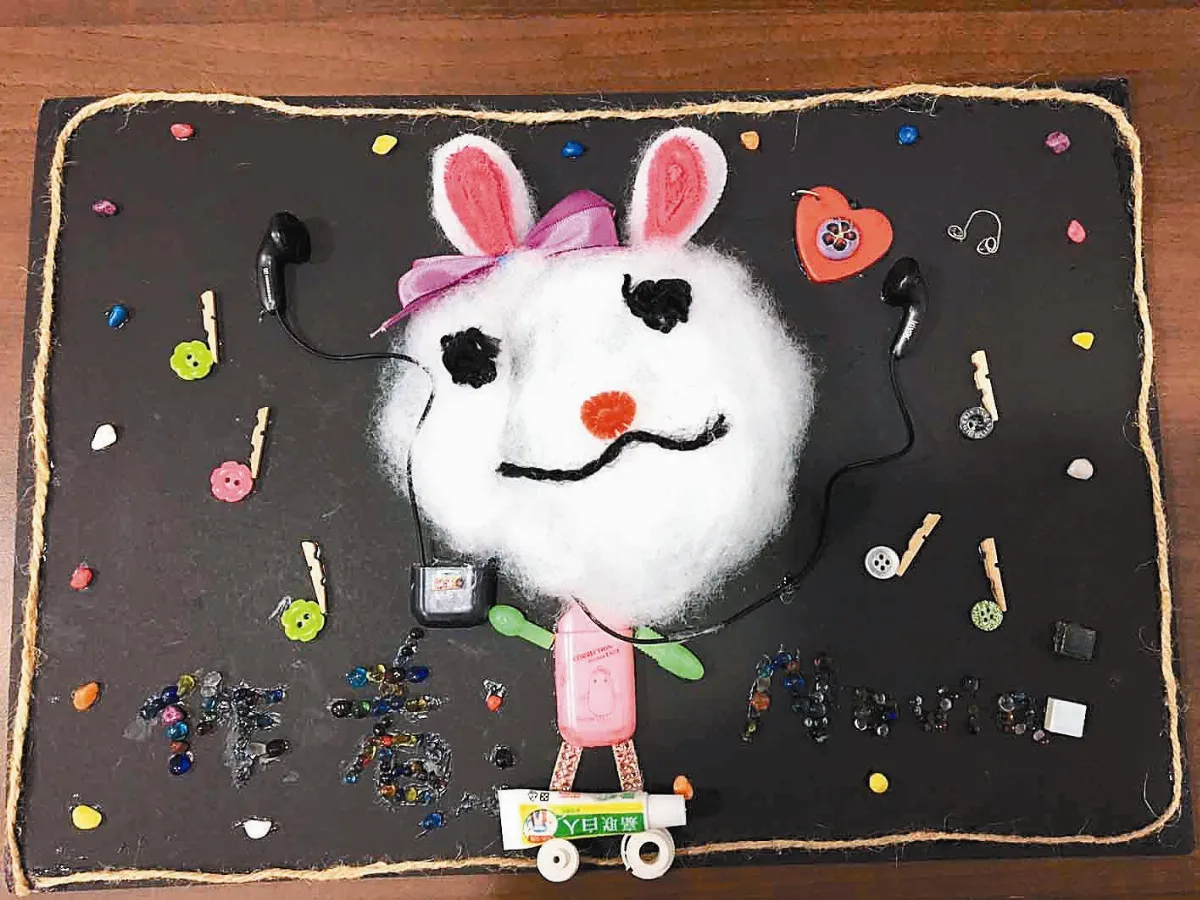 小藝術家 溜滑板的小兔