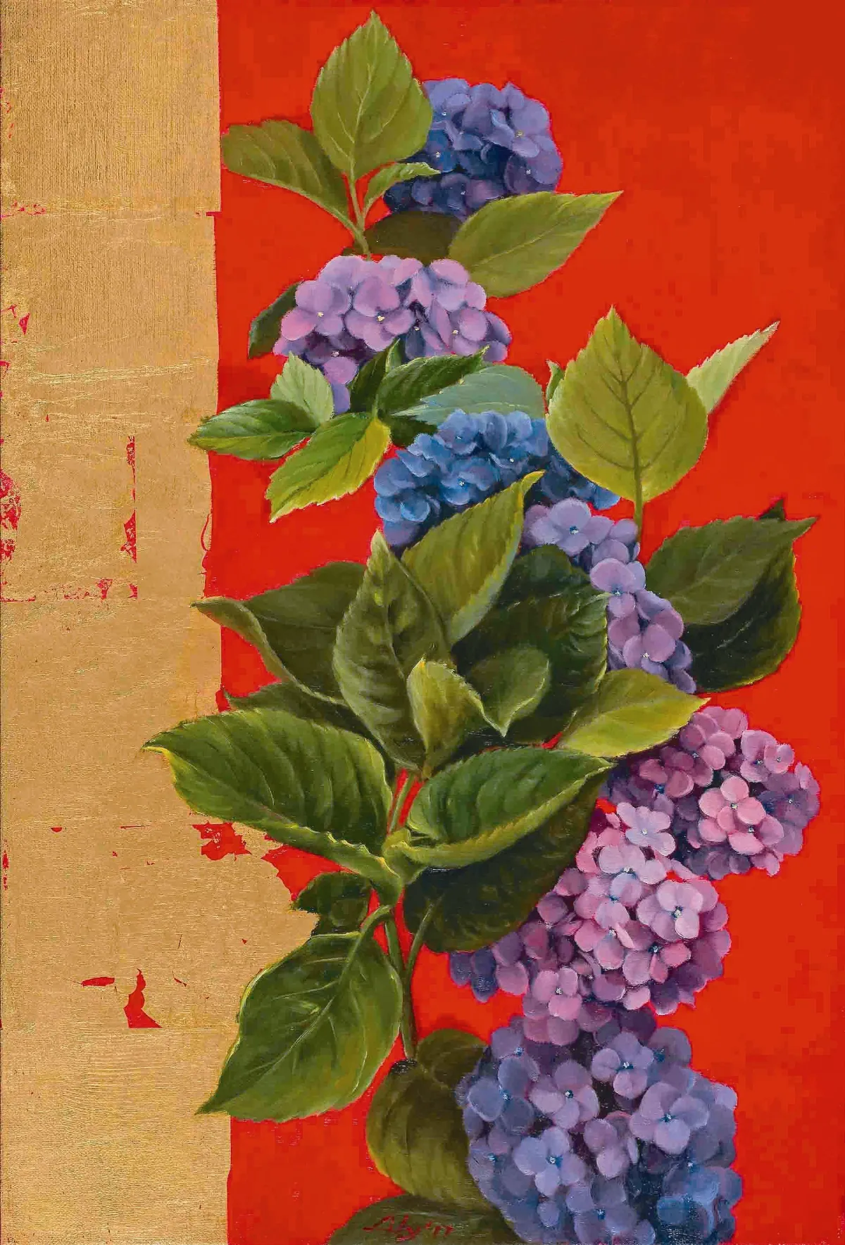 【花間旅人──蔡莉莉油畫個展】繡球花