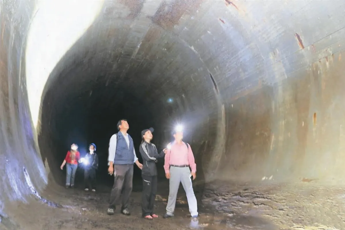 二戰日軍戰備用 乾涸70年 半屏山洞窟水庫 曝光