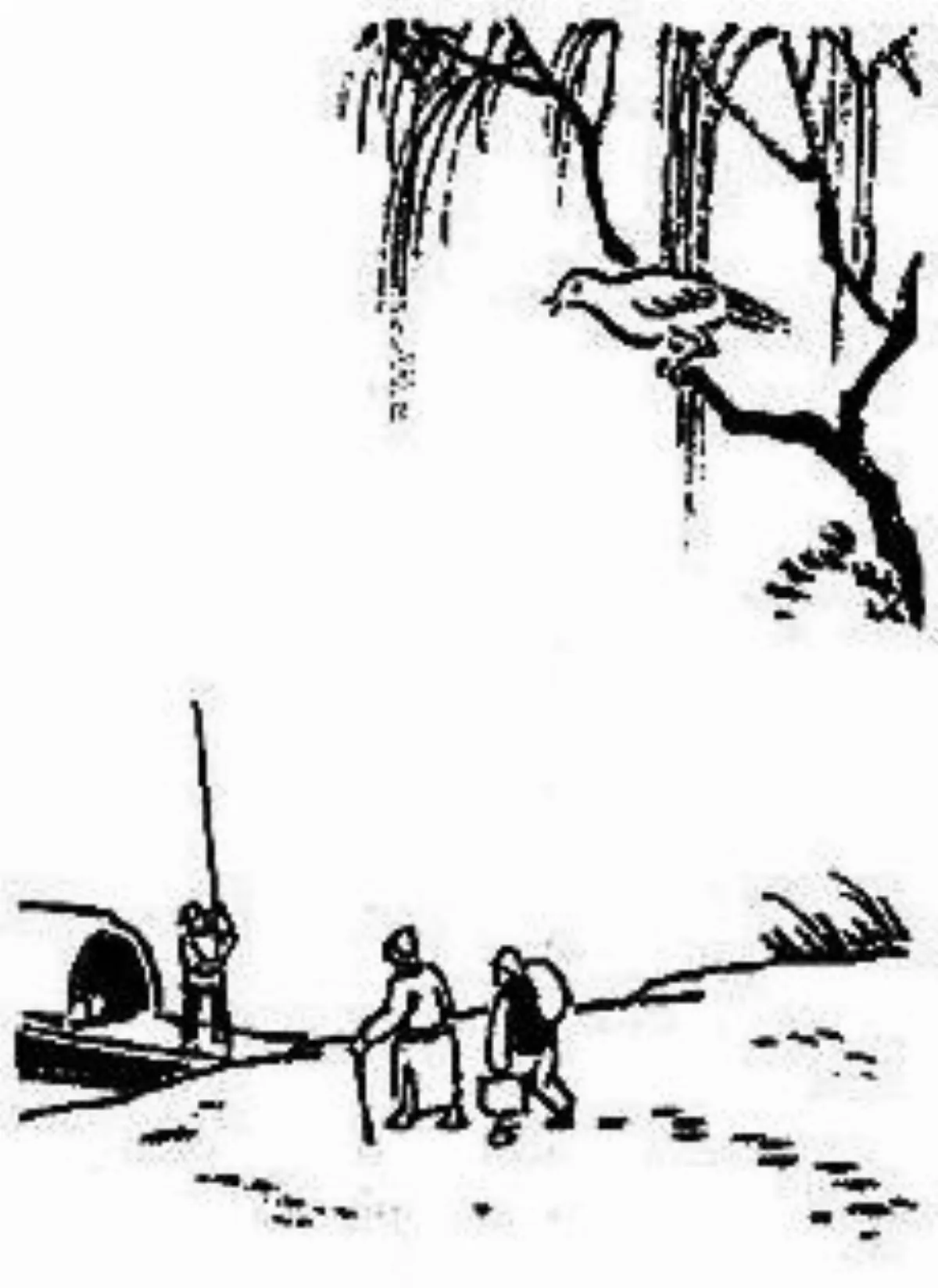 【豐子愷．護生畫集】  欲別頻啼四五聲