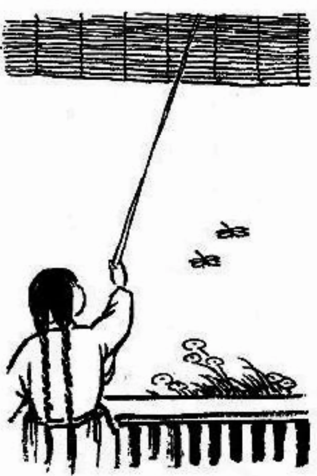 【豐子愷．護生畫集】捲簾飛入兩蜻蜓