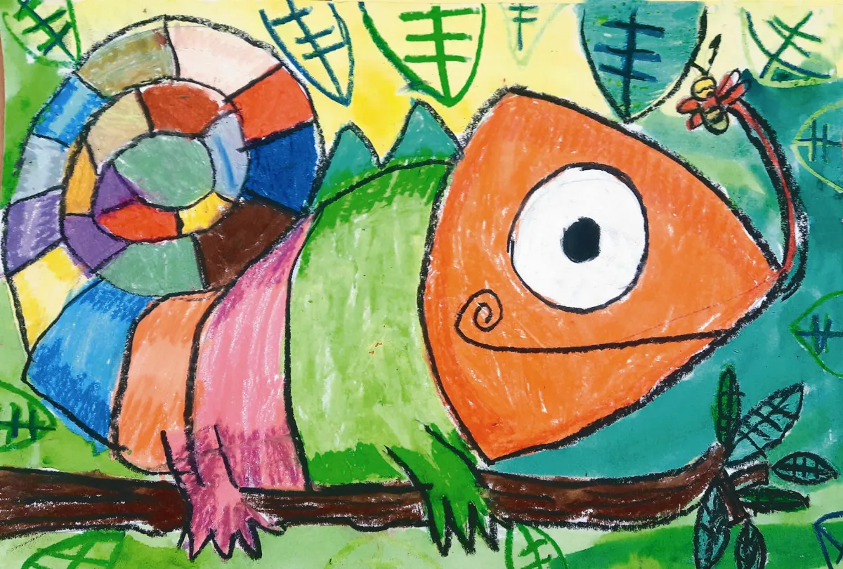 快樂塗鴉簿 變色龍