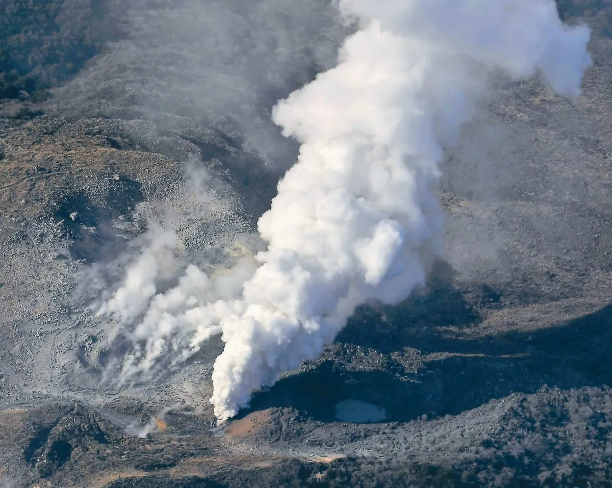 日本九州火山噴發