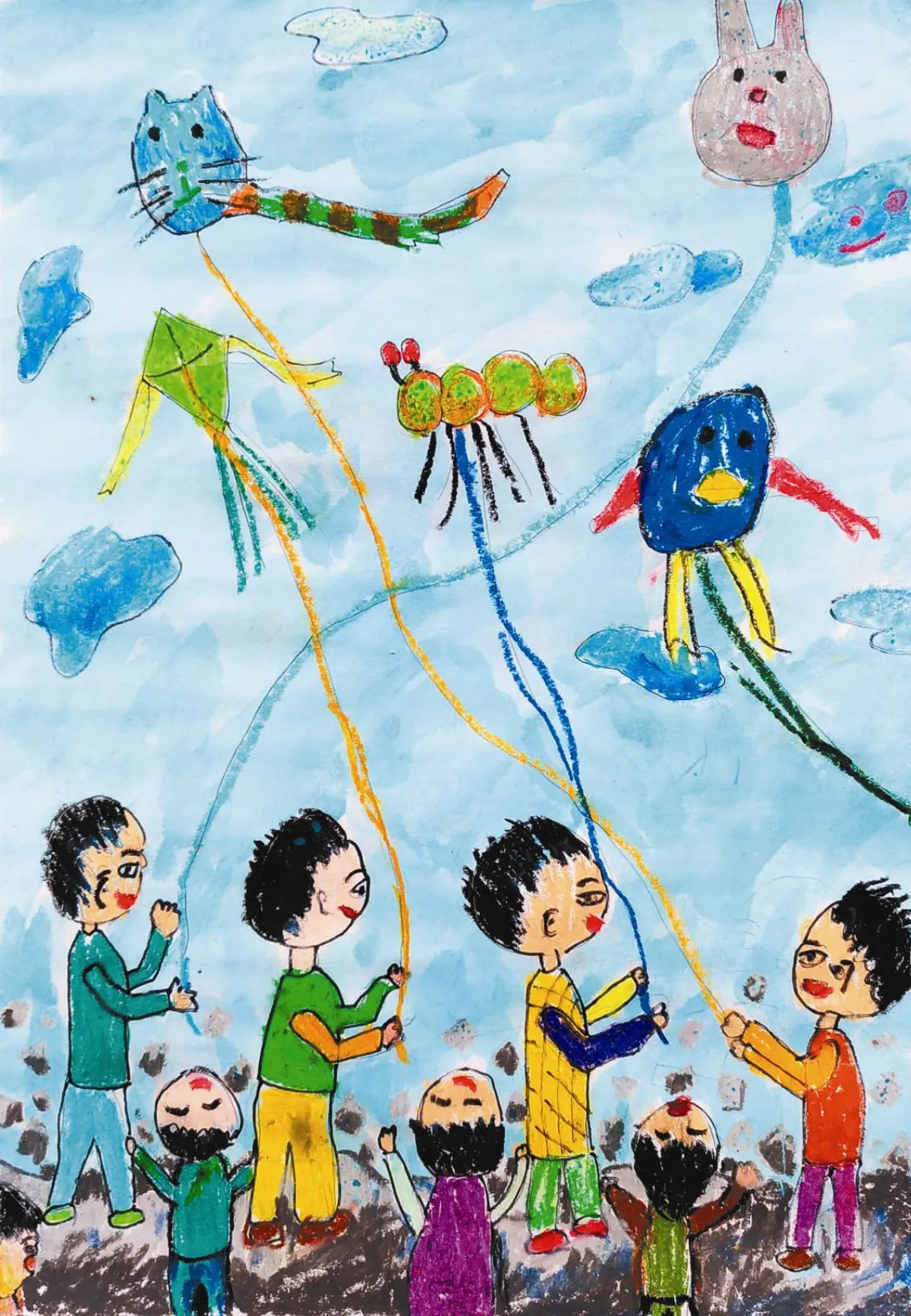 快樂塗鴉 簿  放風箏