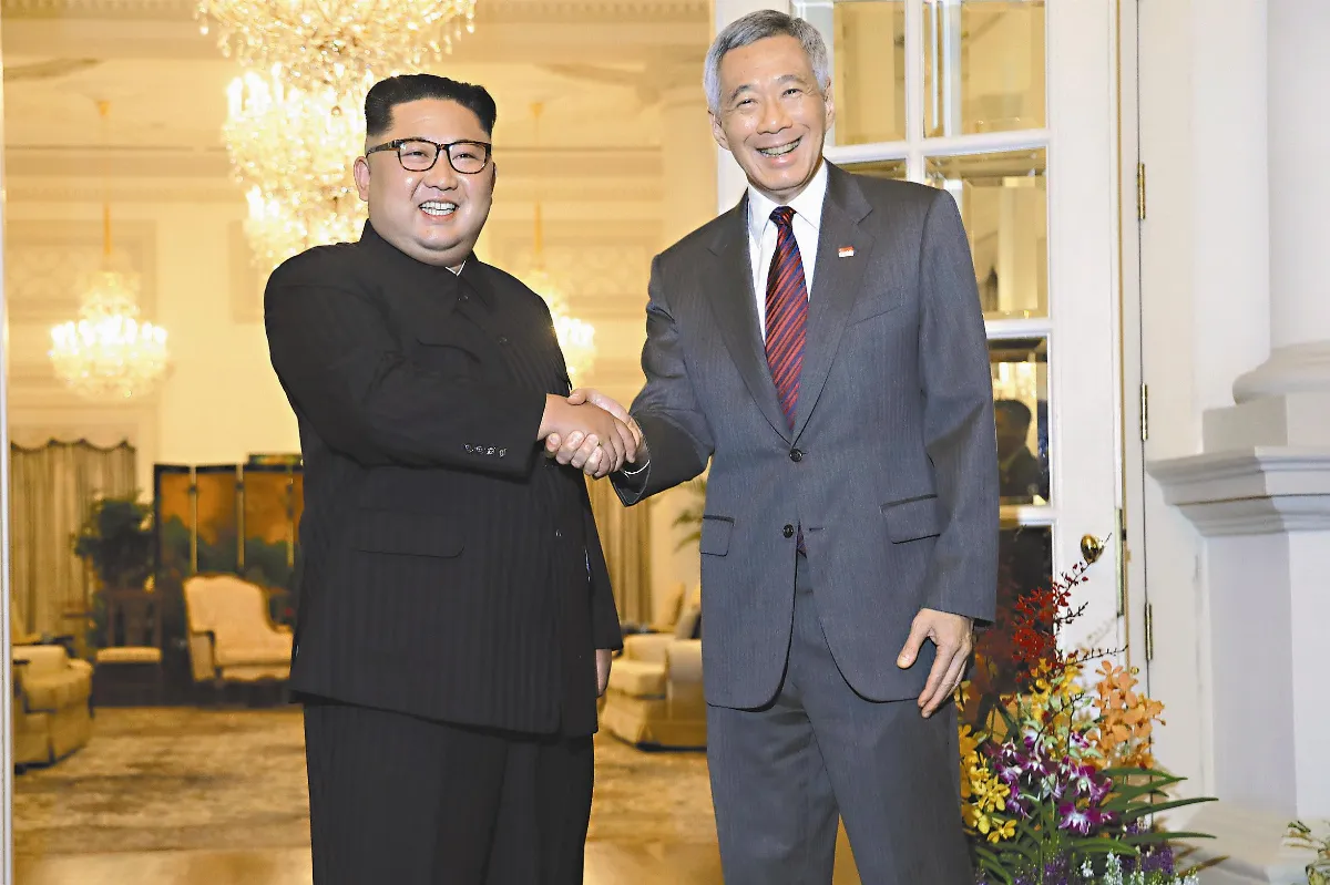 金正恩會李顯龍 感謝主辦川金會