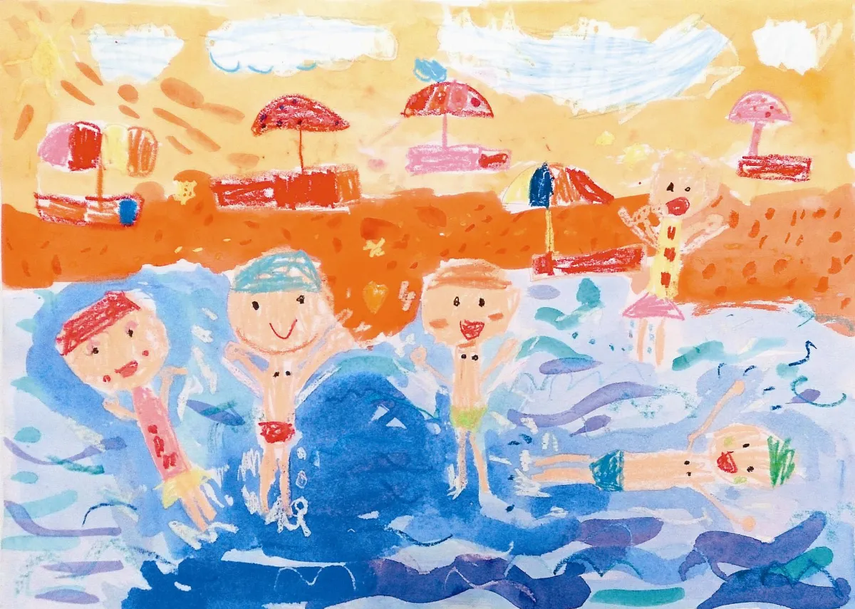 快樂塗鴉 簿   夏日海灘